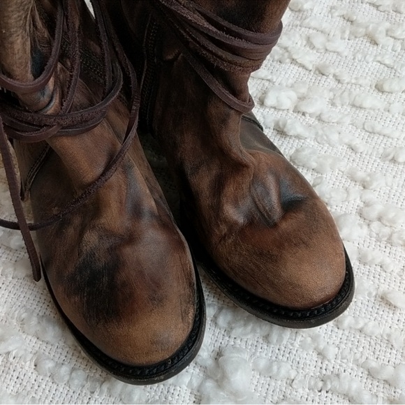 Freebird Distressed Brown Lace-Up Boots - Picture 10 of 16